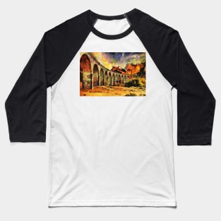 Train on stone bridge Baseball T-Shirt